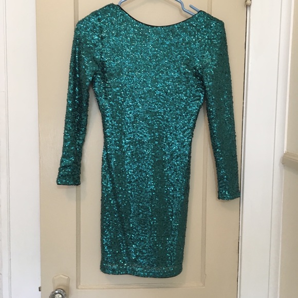 emerald green glitter dress